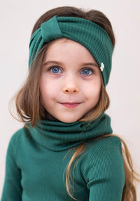 Headband seamless dublat din mătase - Bi Emerald Minimalisma HipHip.ro