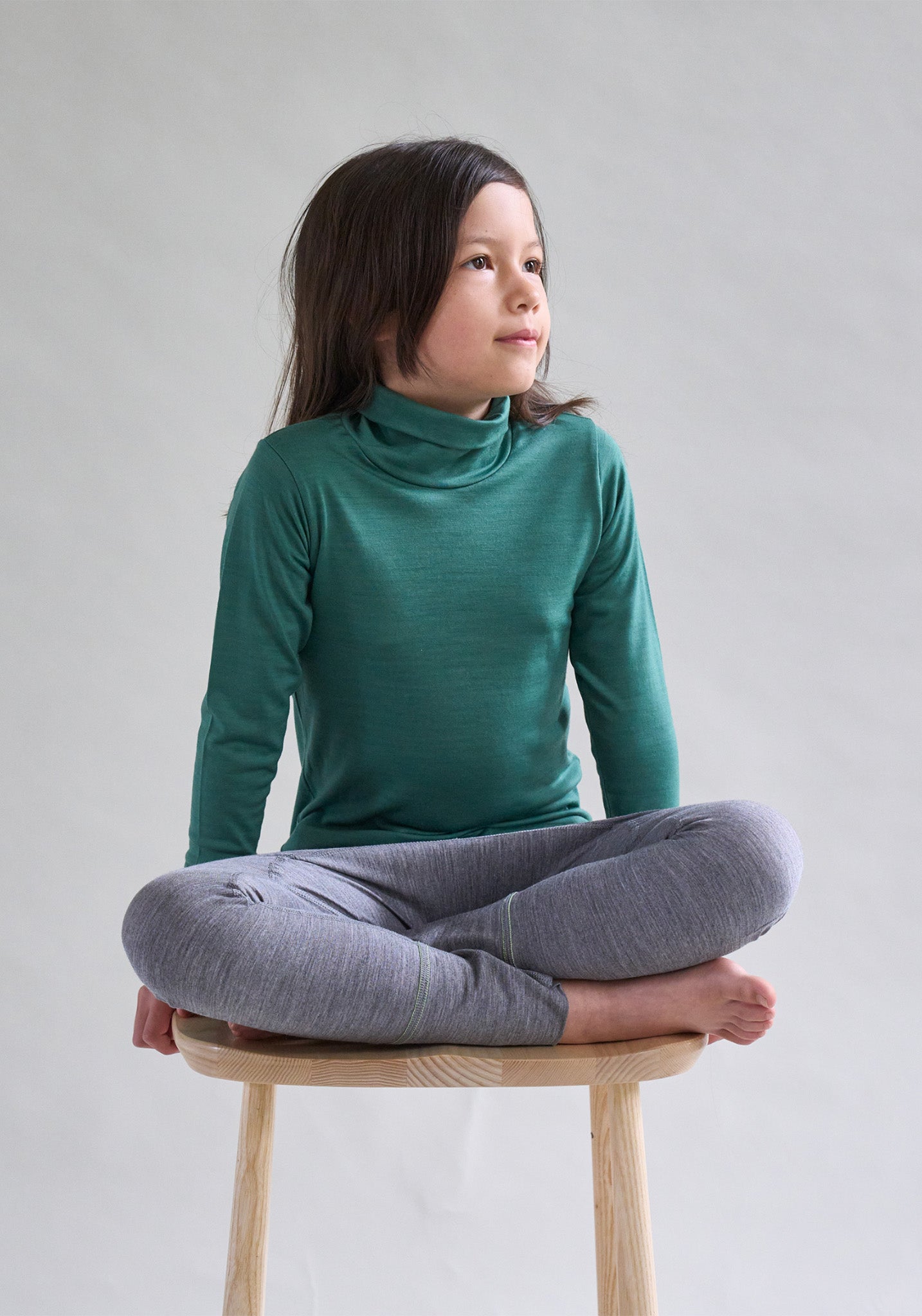 Helancă din lână merinos super fină - Polo Emerald Green Default Title