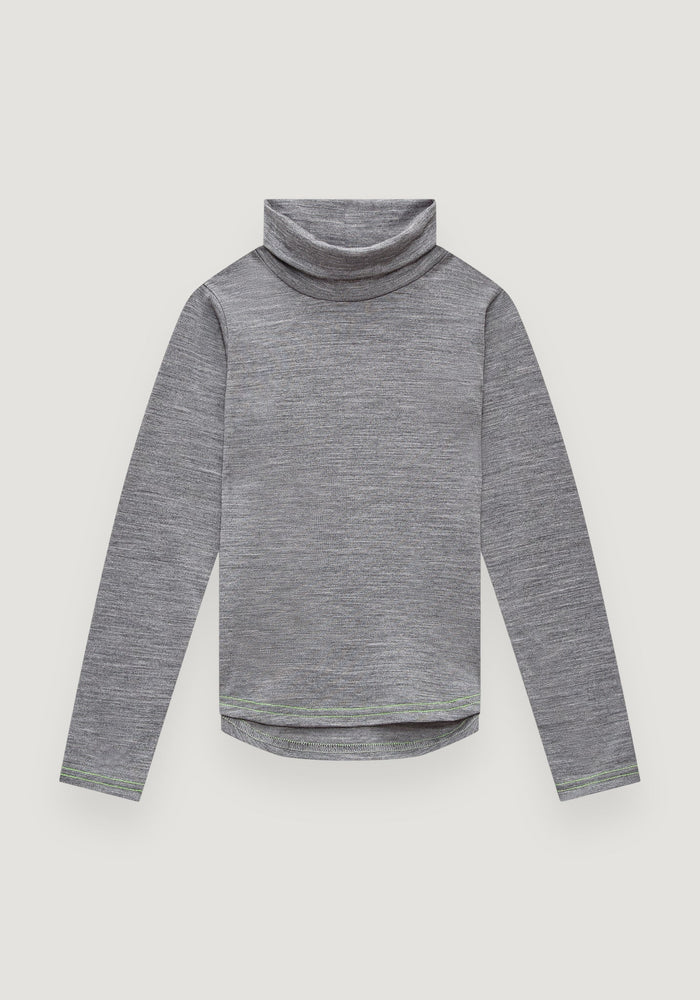 Helancă din lână merinos super fină - Polo Grey Default Title