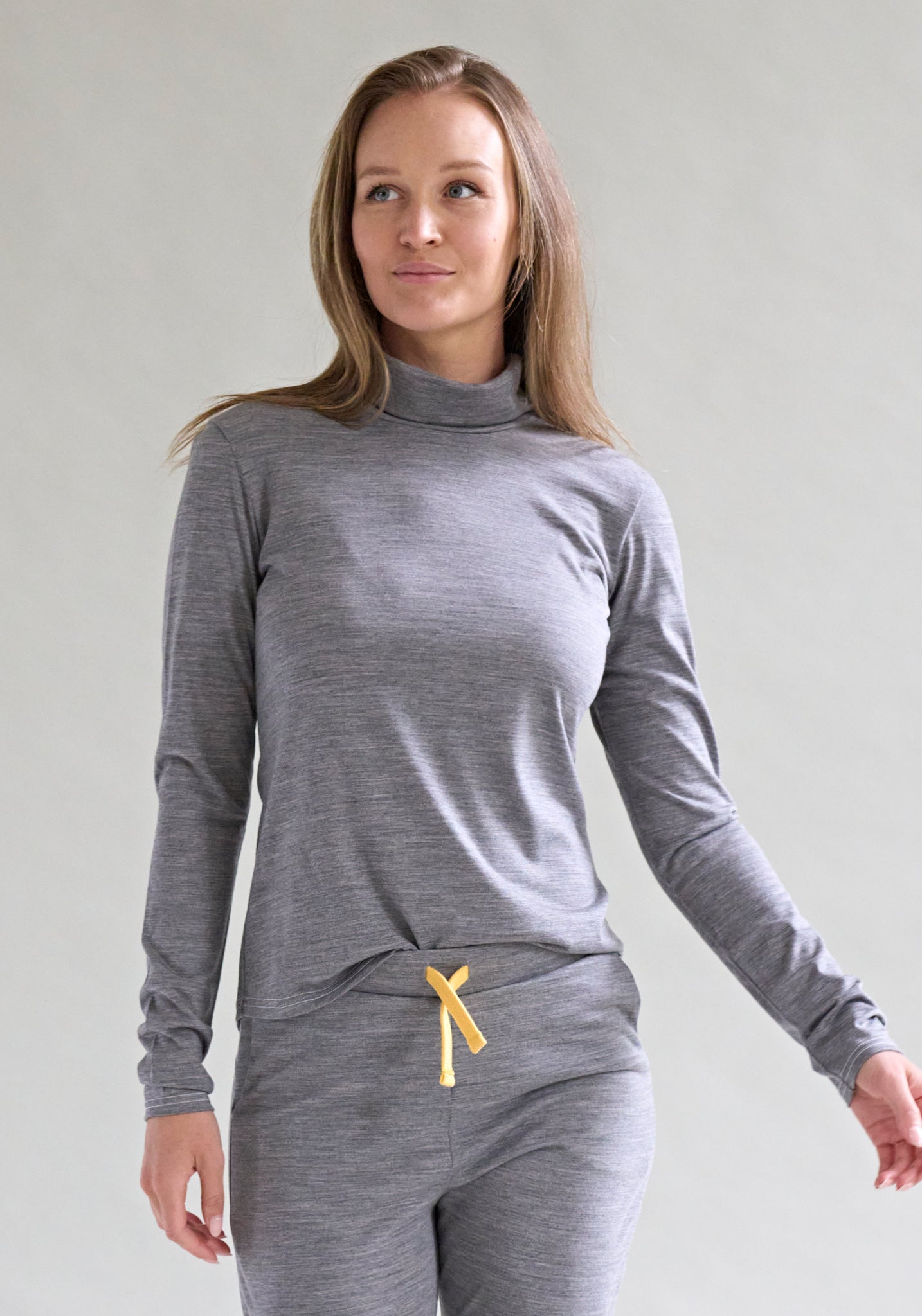 Helancă femei din lână merinos super fină - Polo Grey Smalls HipHip.ro