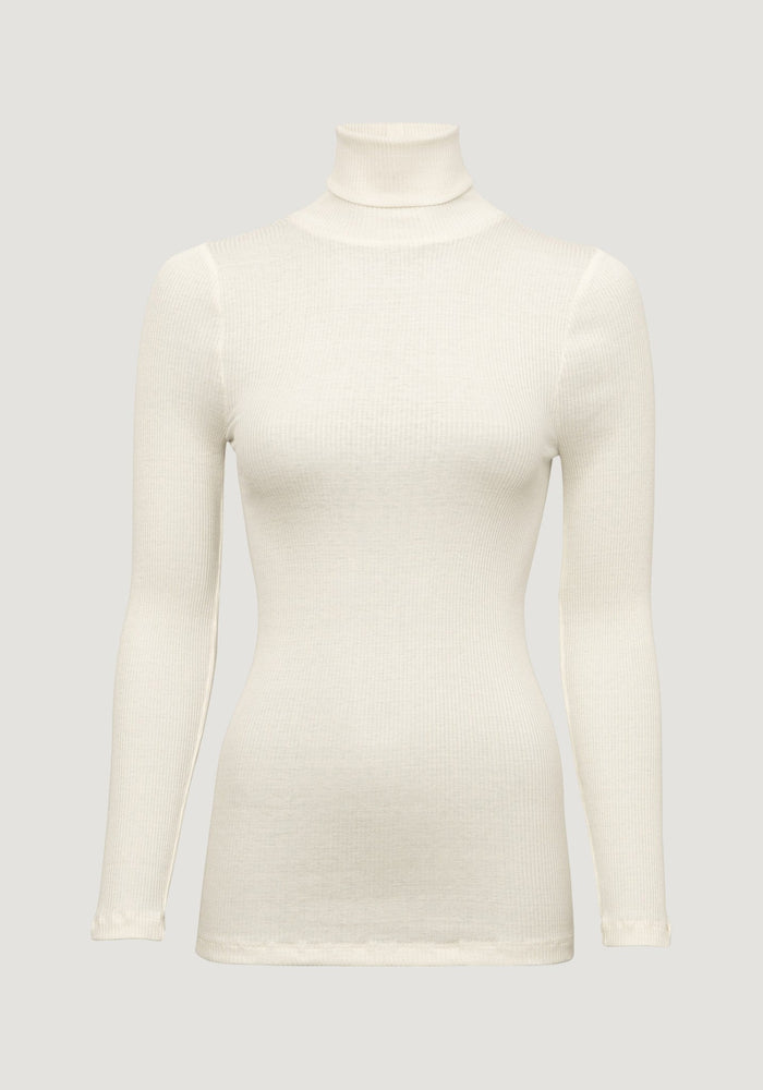 Helancă femei seamless din mătase - Gunn Cream Minimalisma HipHip.ro