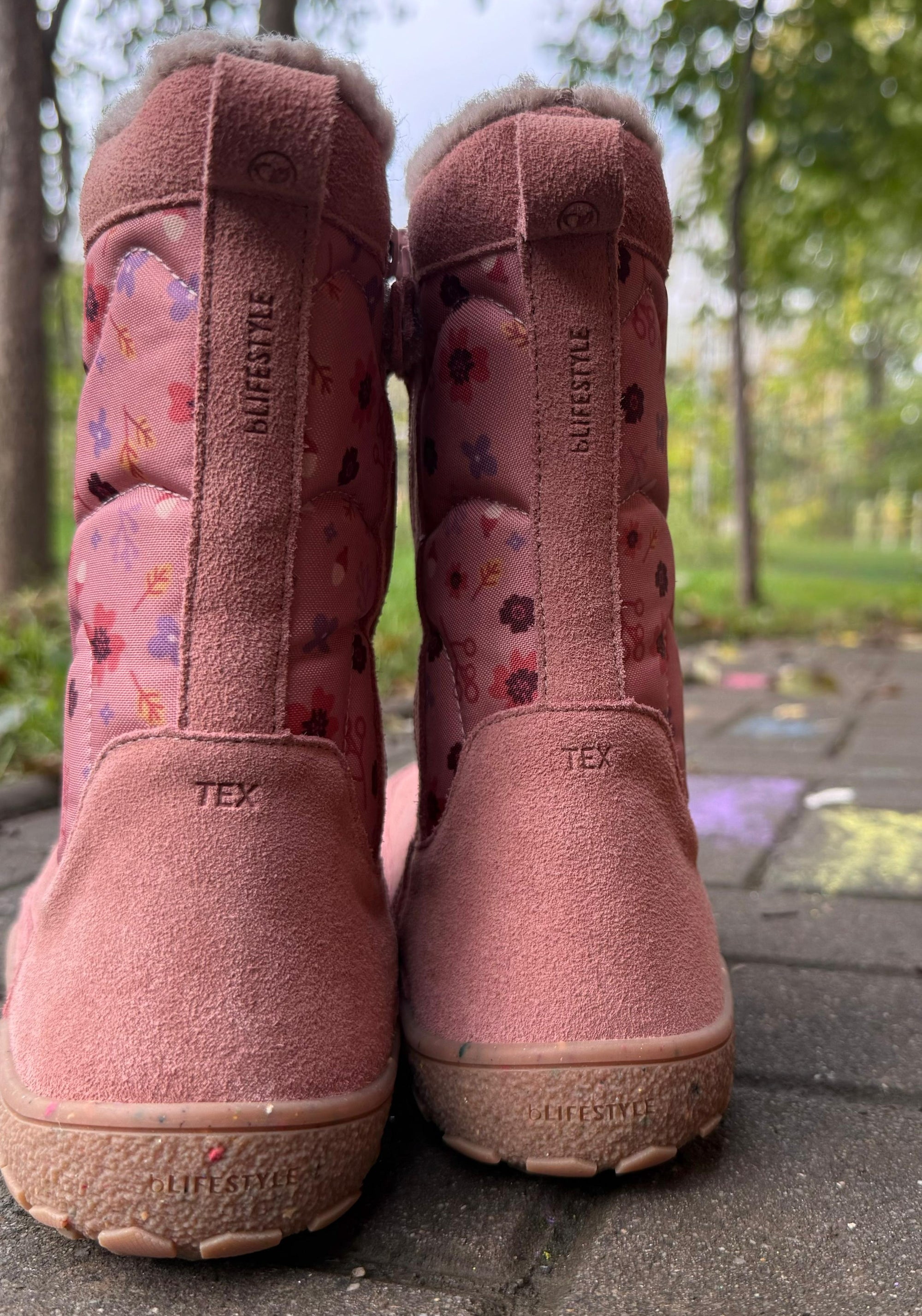 Cizme Barefoot impermeabile îmblănite - Alpaka Winter Rosa