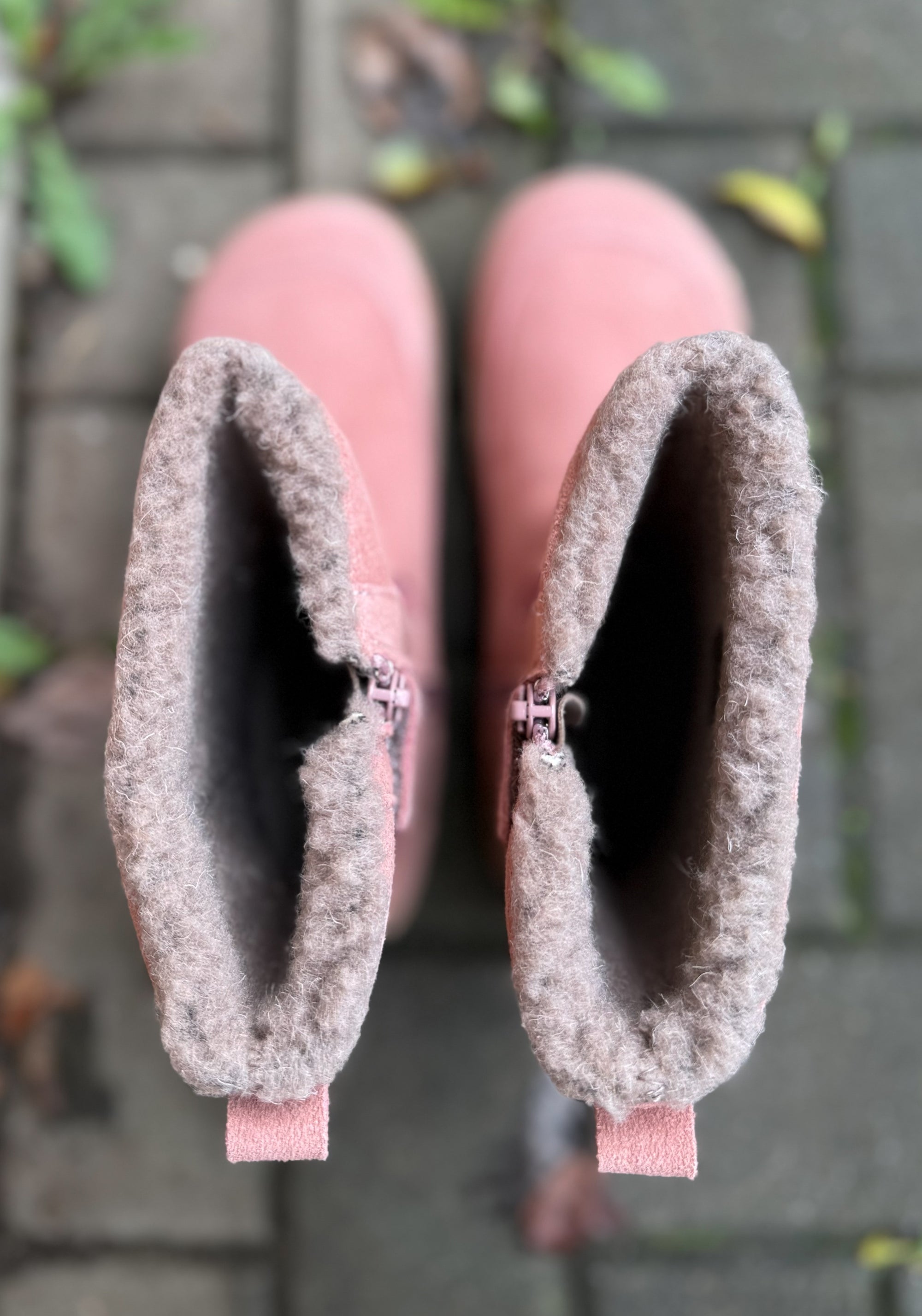 Cizme Barefoot impermeabile îmblănite - Alpaka Winter Rosa