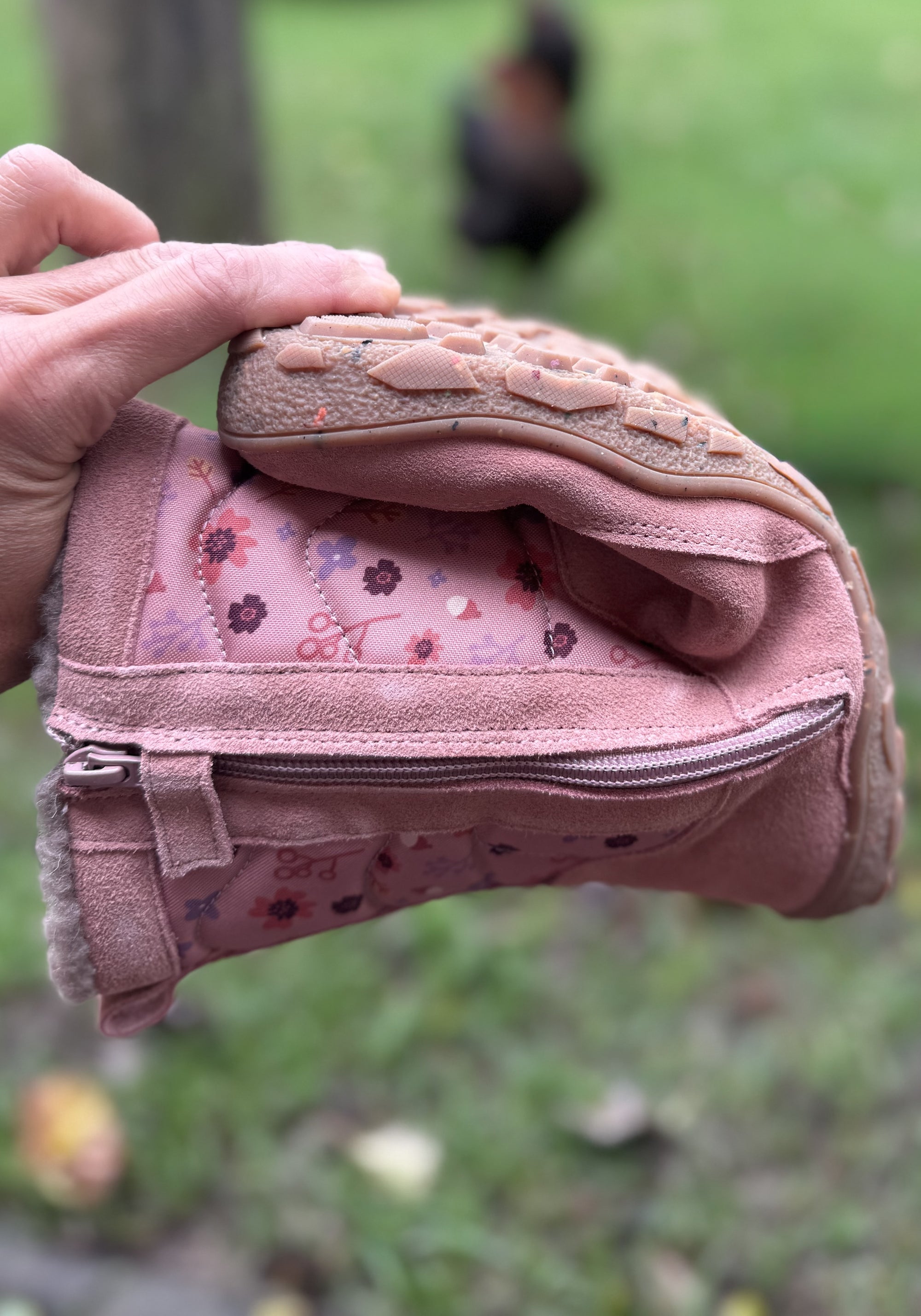 Cizme Barefoot impermeabile îmblănite - Alpaka Winter Rosa