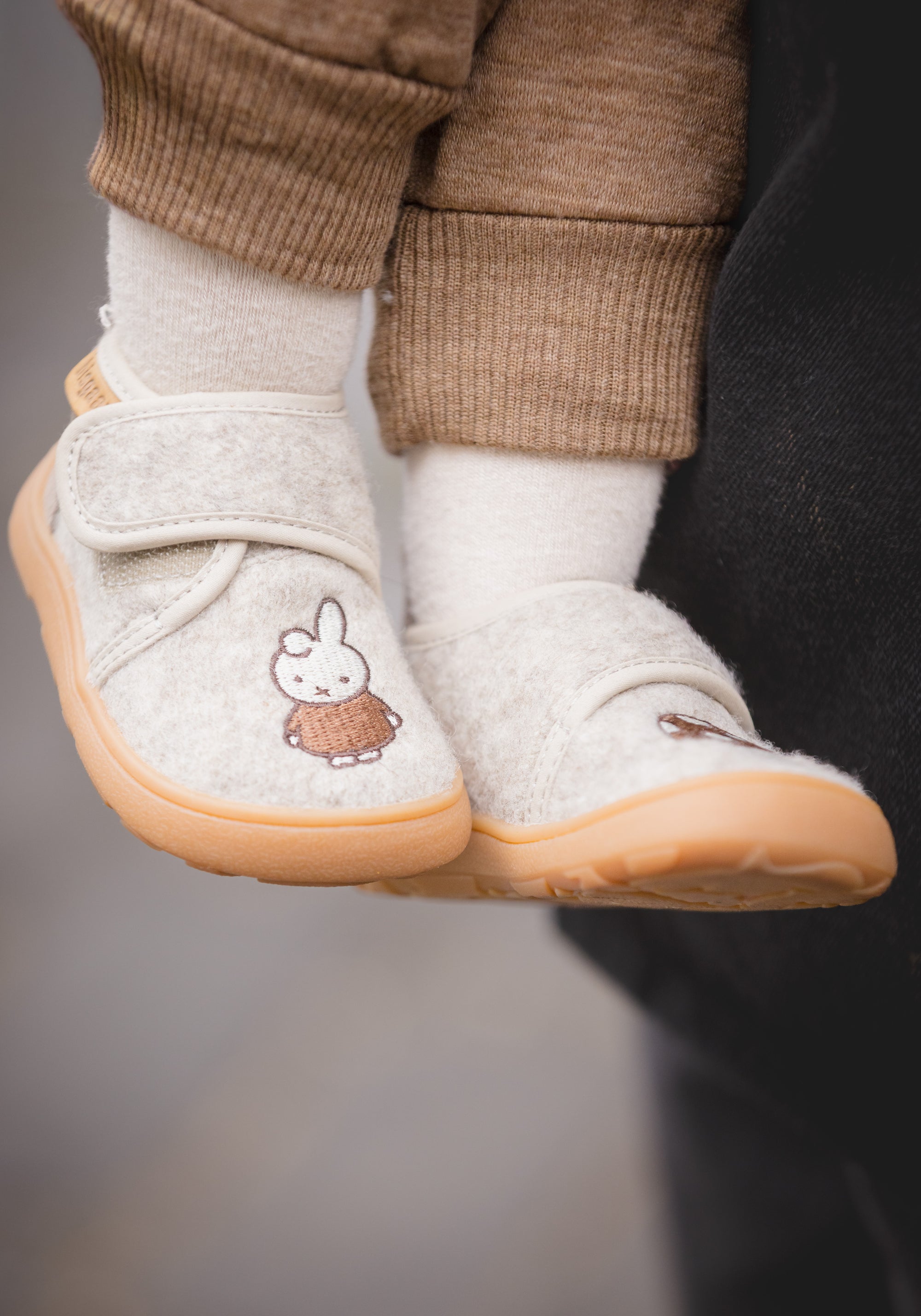 Pantofi interior Barefoot din lână - Miffy Sand