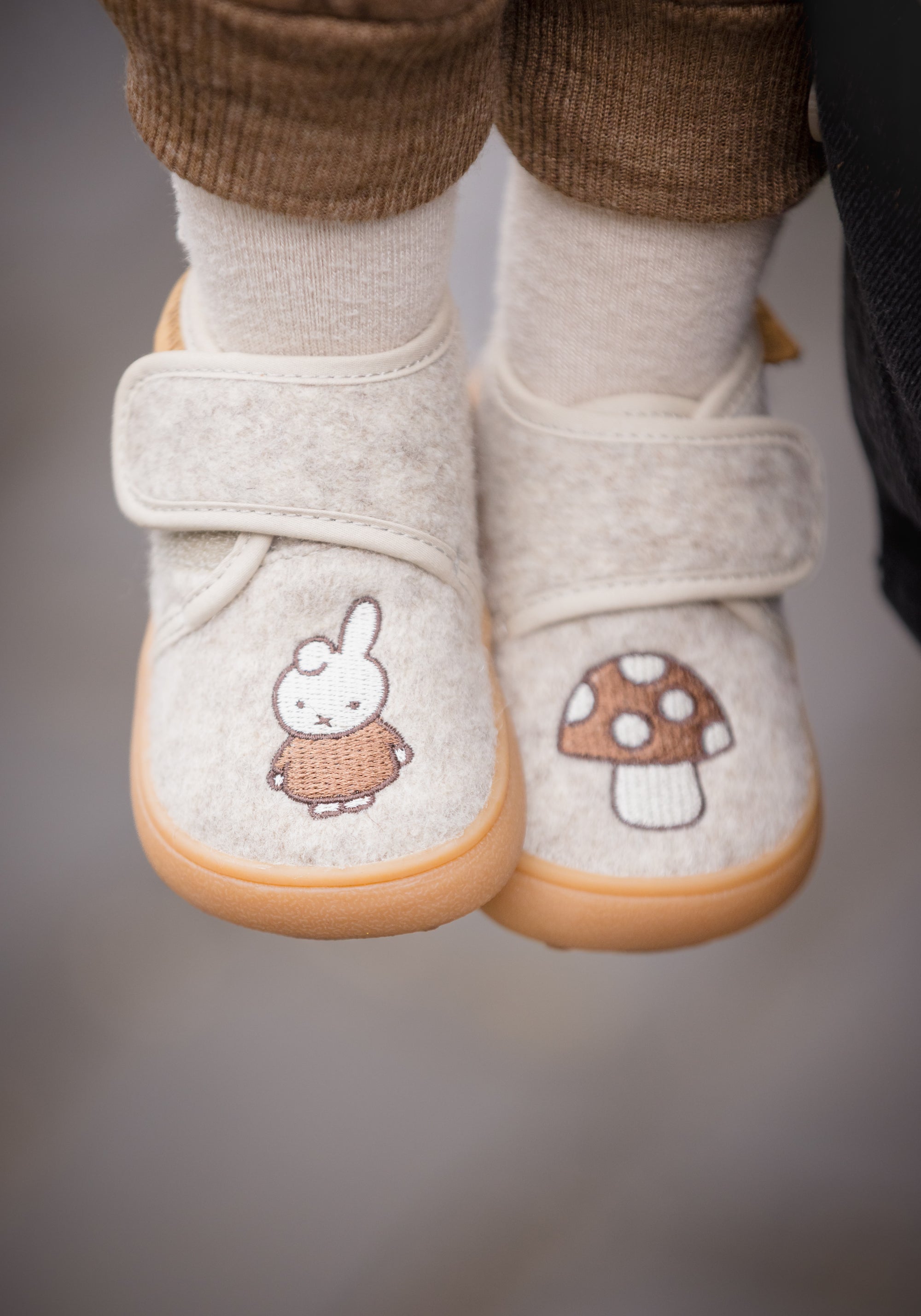 Pantofi interior Barefoot din lână - Miffy Sand