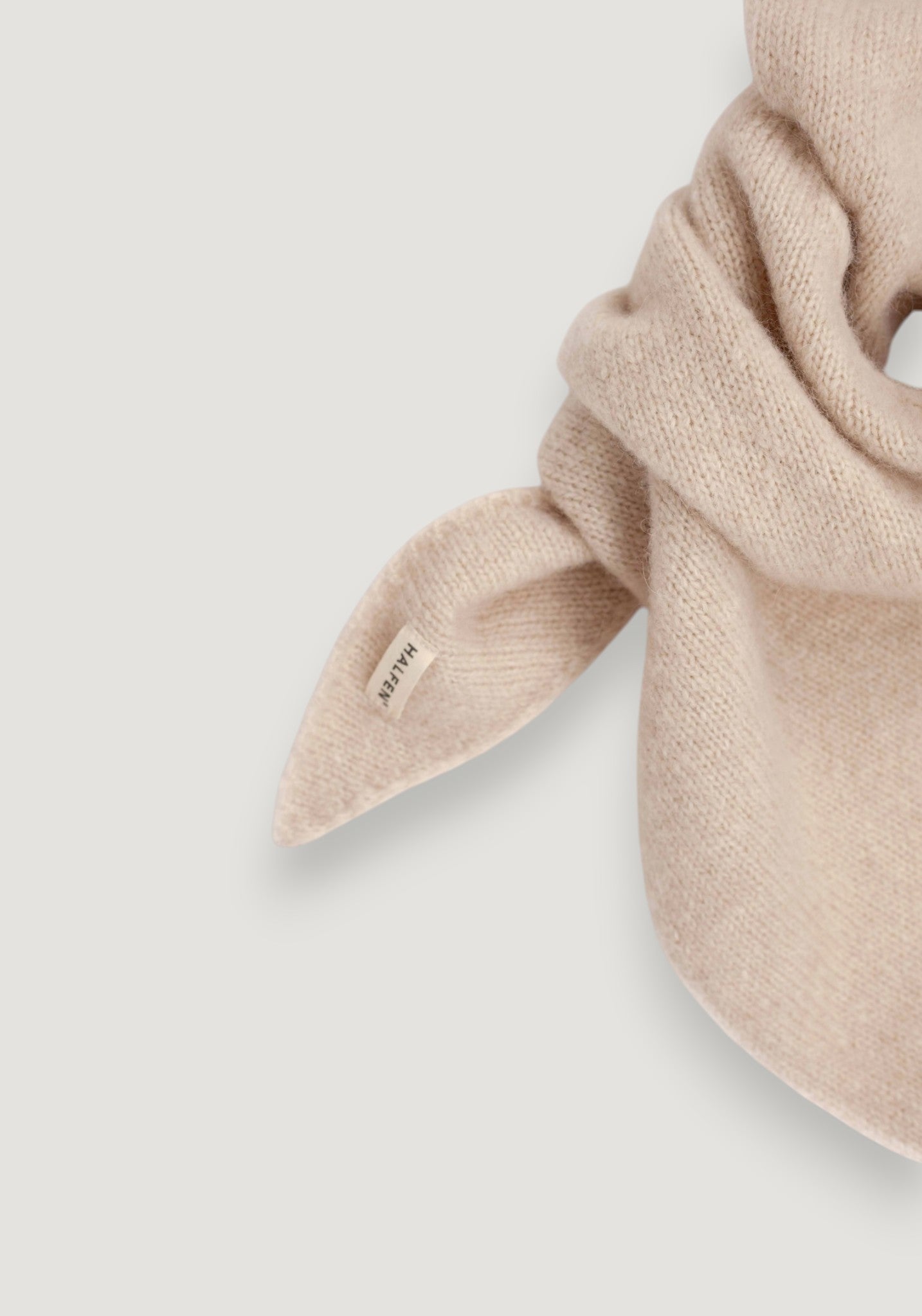 Eșarfă din alpaca, lână merinos și mătase - Beige
