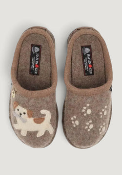 Papuci din lână - Fido Beige