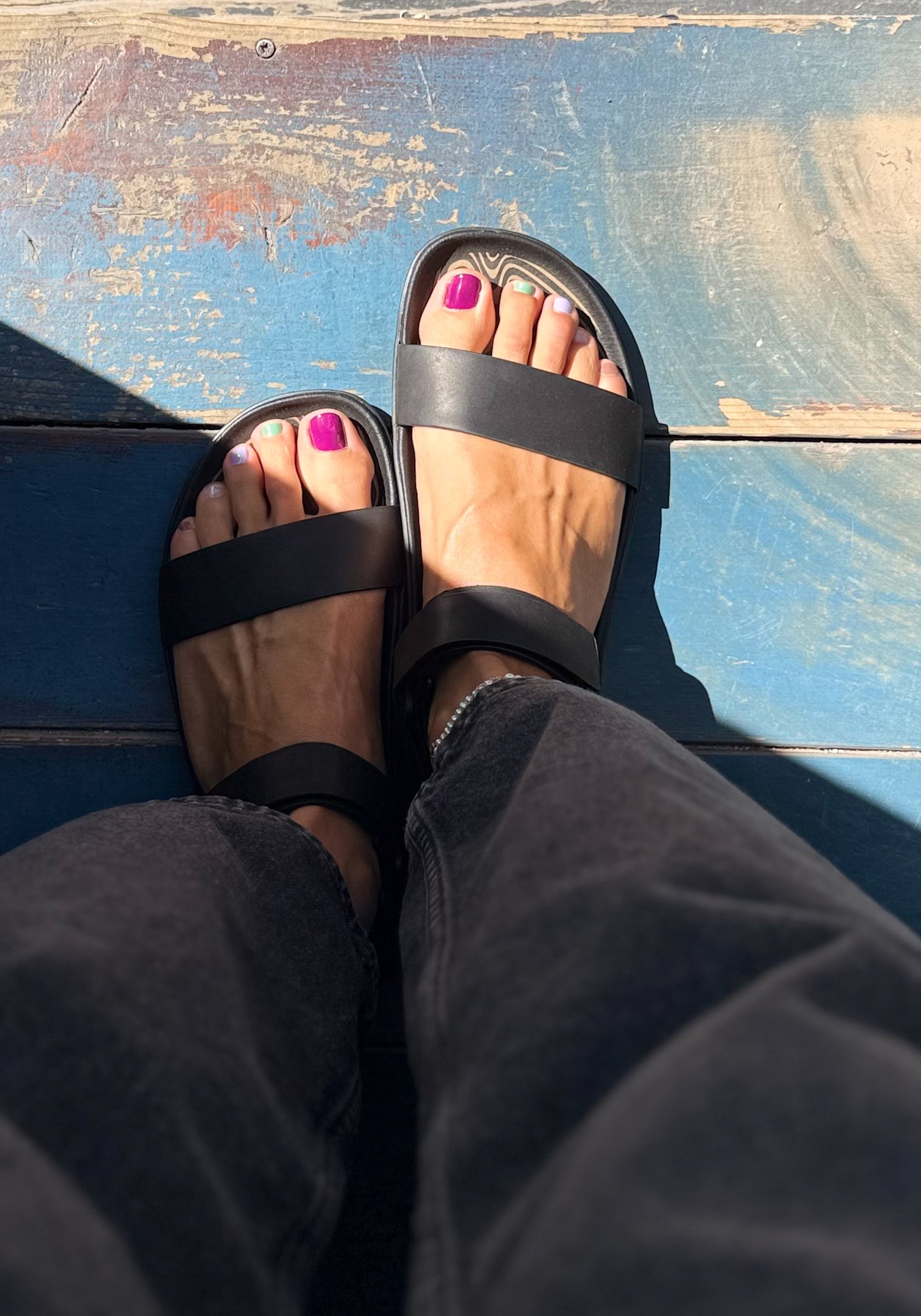 Sandale Barefoot din piele - Sensus Yin Women Obsidian
