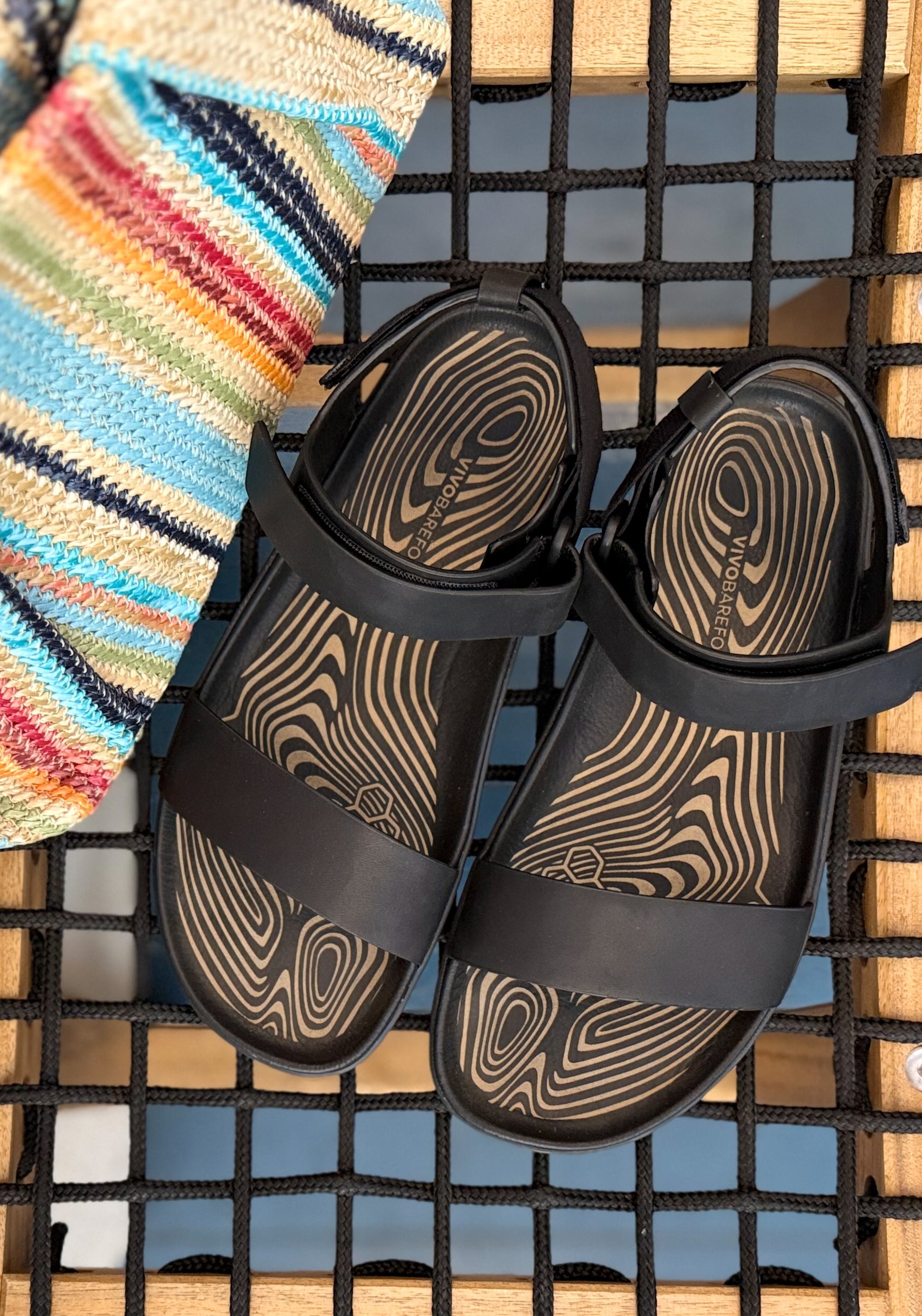 Sandale Barefoot din piele - Sensus Yin Women Obsidian