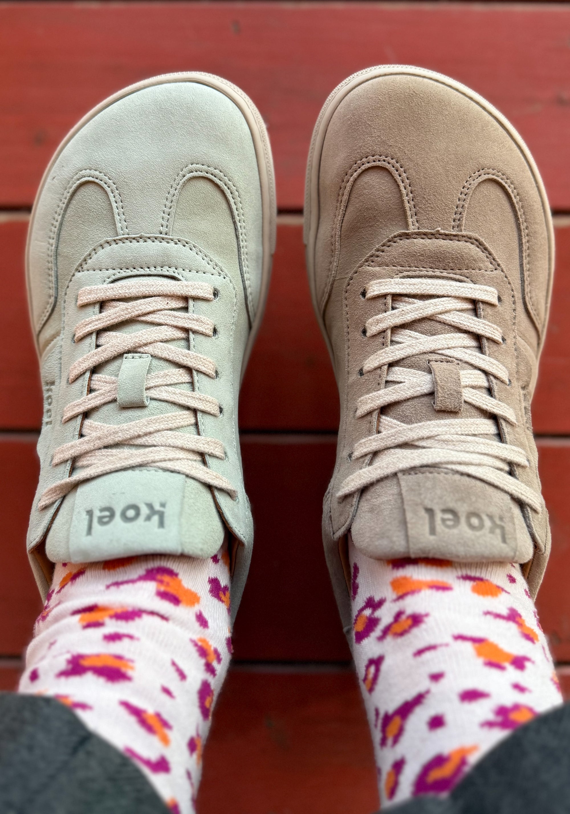 Sneakers Barefoot din piele întoarsă - Helena Taupe