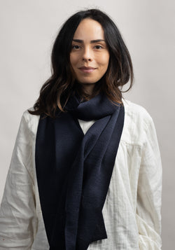 Fular adulți din lână merinos - Marine