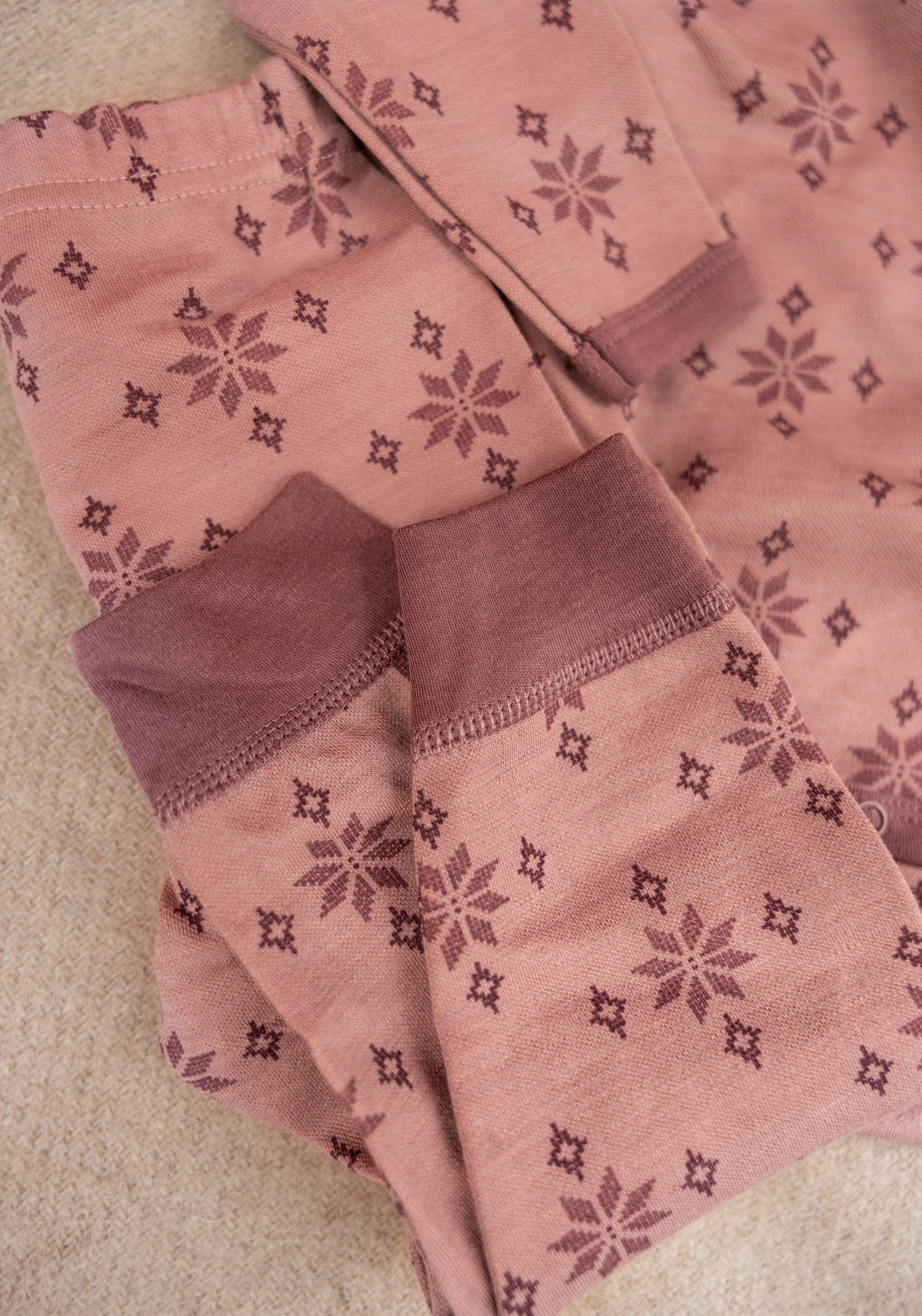 Colanți din lână merinos și bumbac - Ice Crystal Rose