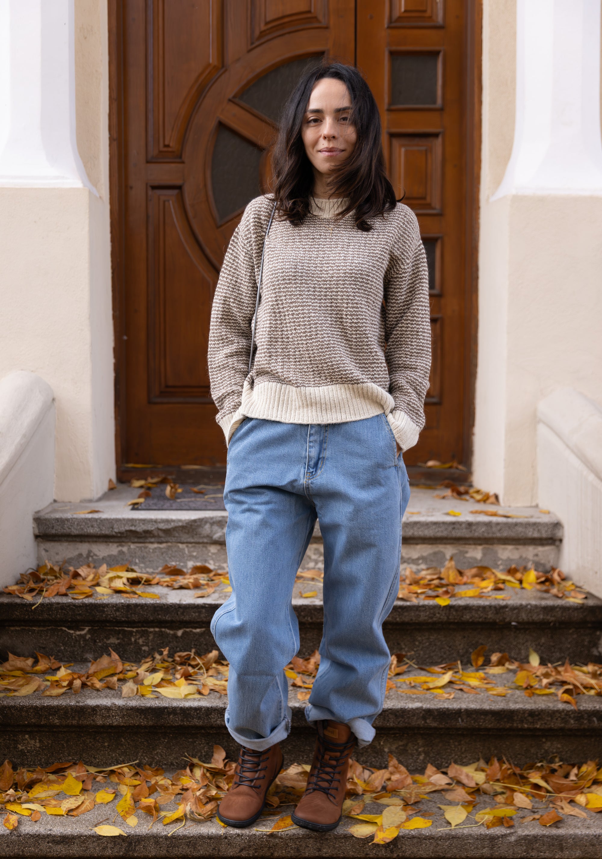 Blugi femei din bumbac - Gentiane Long Light Blue