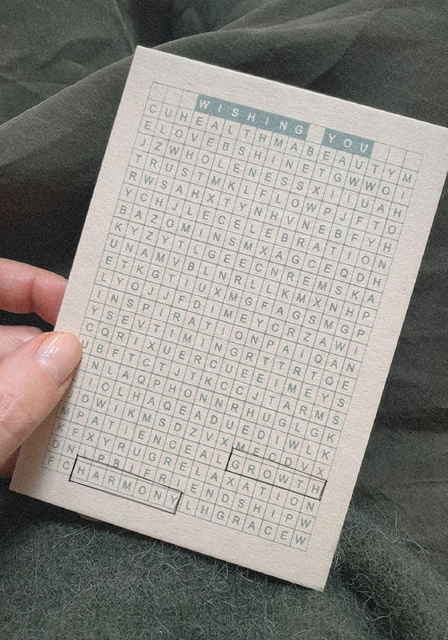 Împachetare cadou + felicitare WORDSEARCH QUIZ