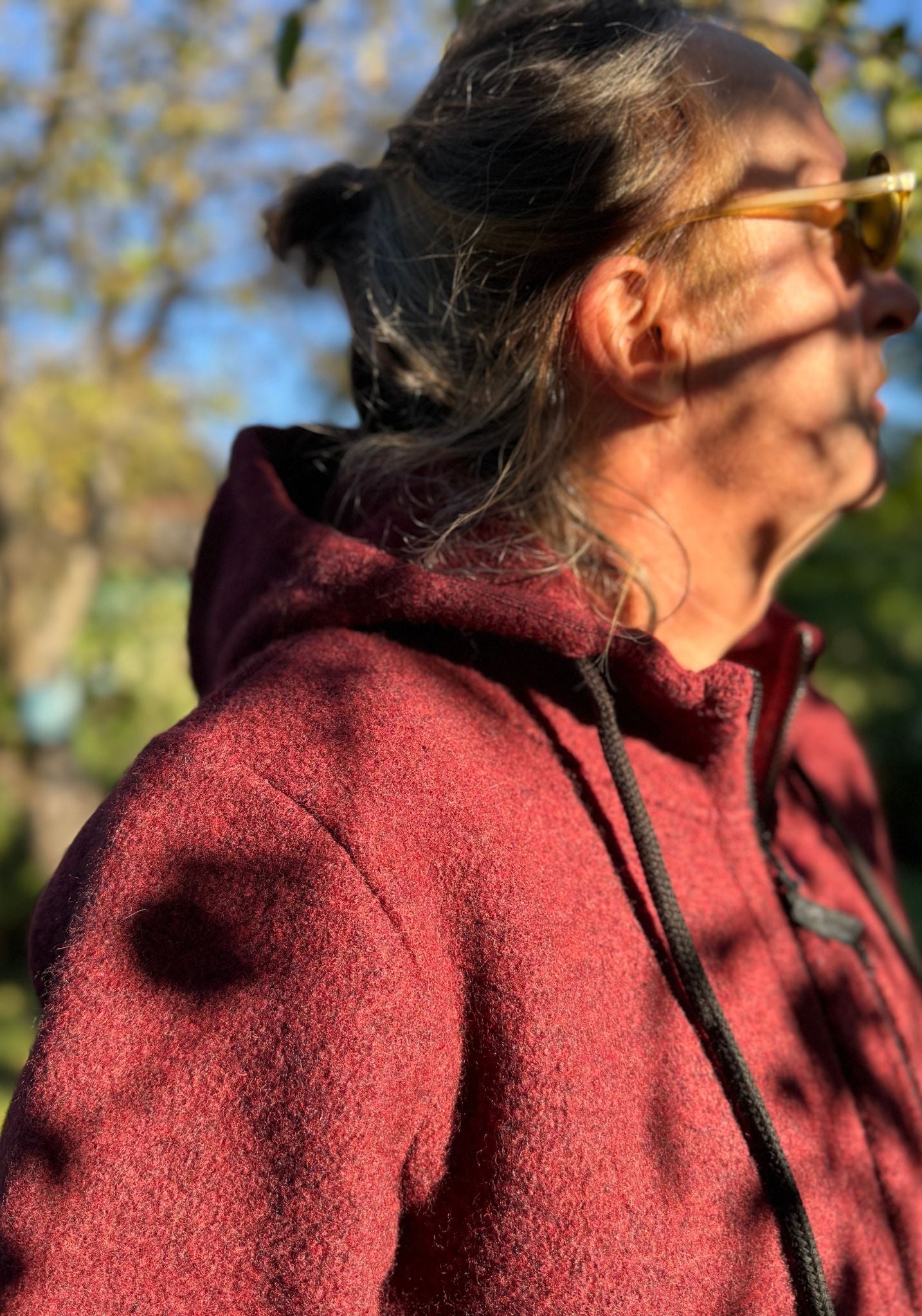 Jachetă bărbați W100 din lână merinos fiartă - Bob Vulcan Red