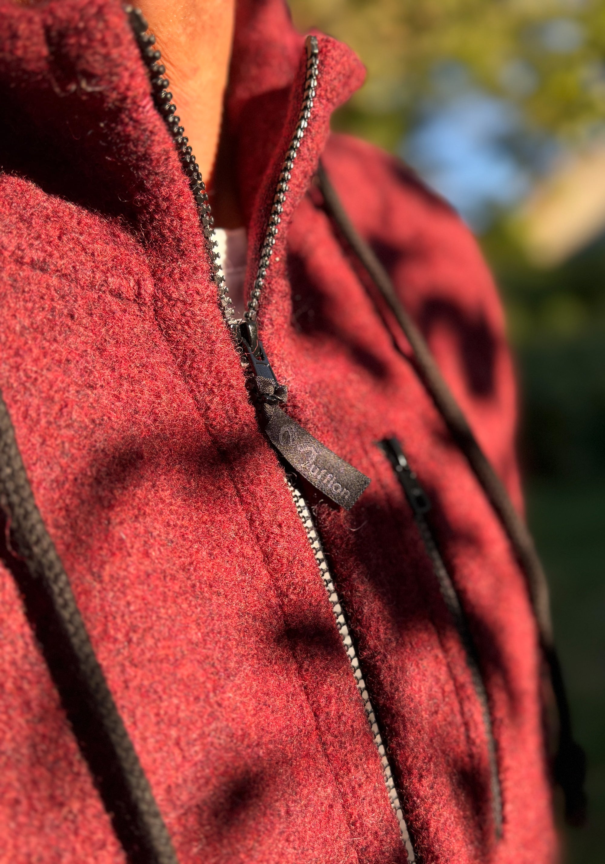 Jachetă bărbați W300 din lână fiartă - Halva Rosso