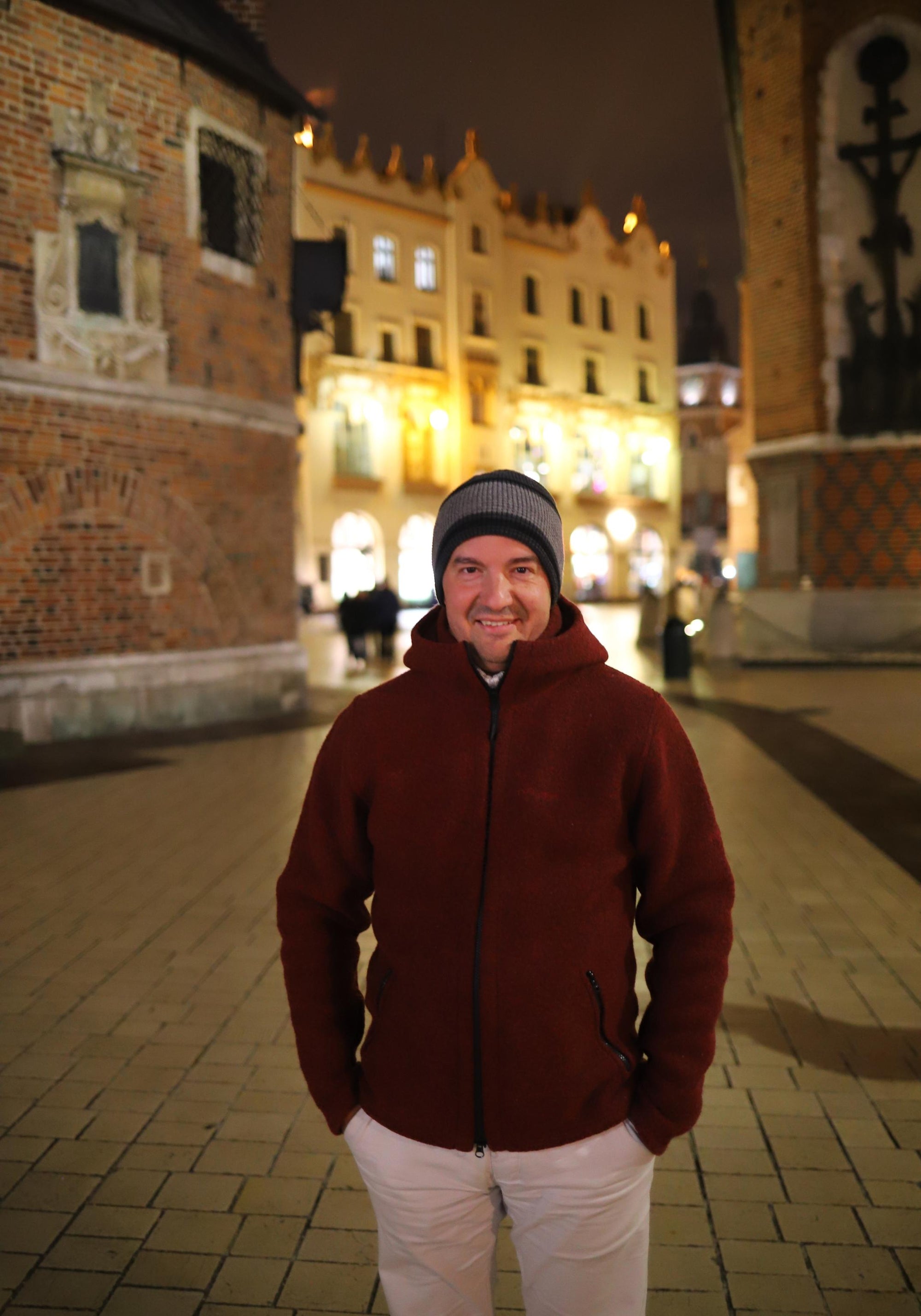 Jachetă bărbați W300 din lână fiartă - Halva Rosso