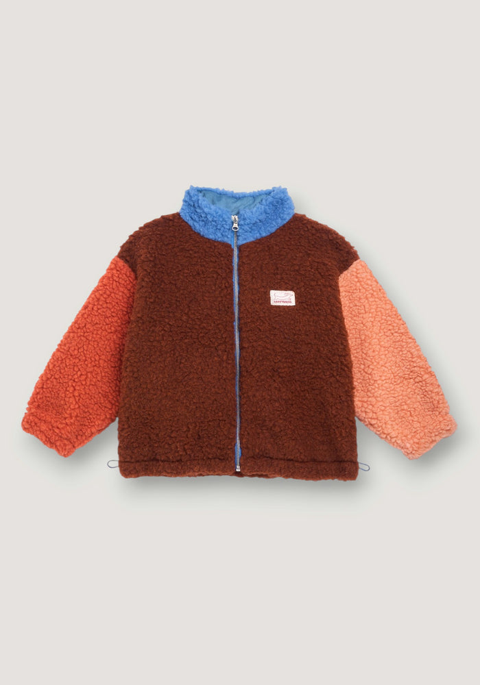 Jachetă bomber oversize fleece din lână merinos - Teddy Grove