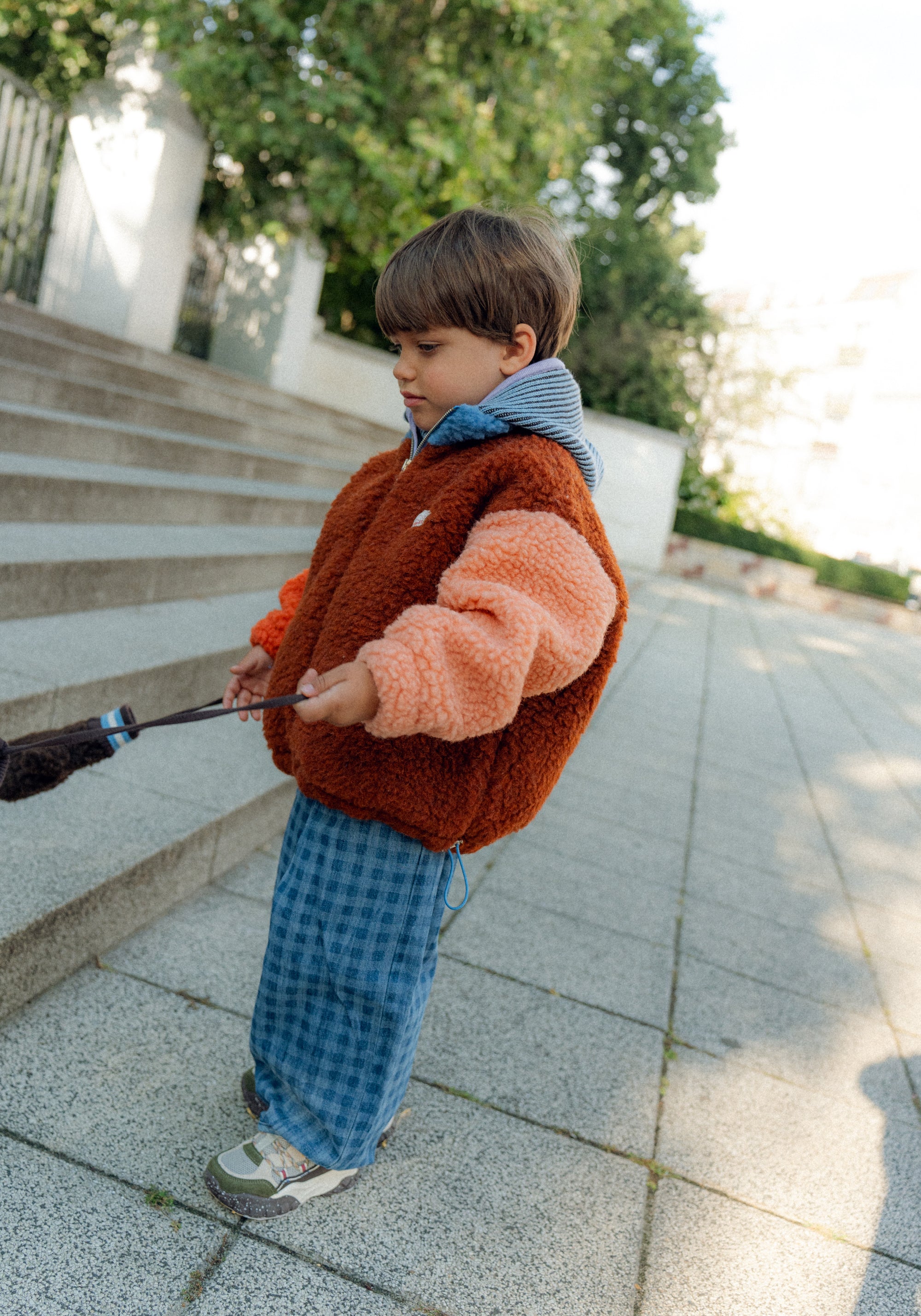 Jachetă bomber oversize fleece din lână merinos - Teddy Grove
