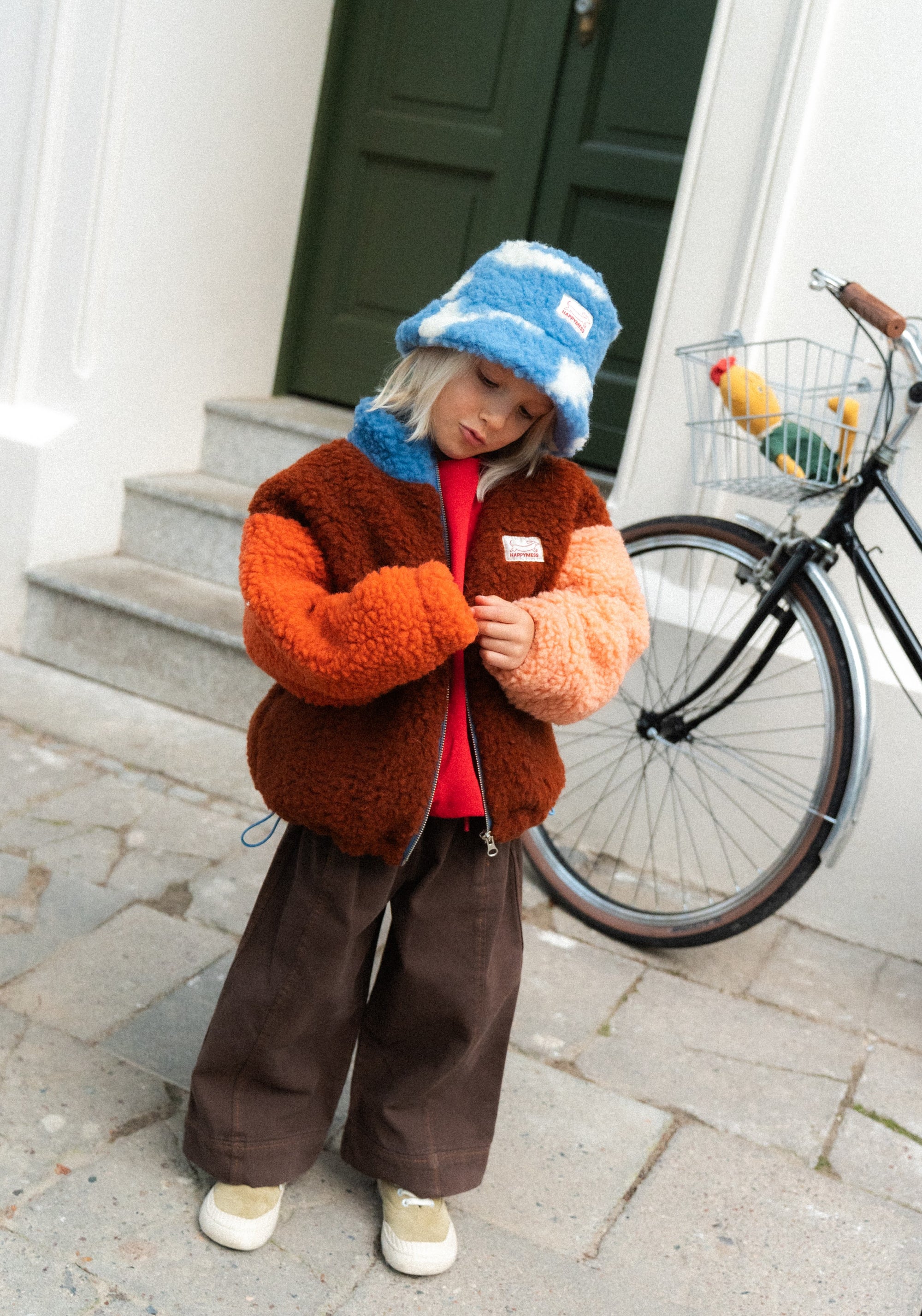Jachetă bomber oversize fleece din lână merinos - Teddy Grove