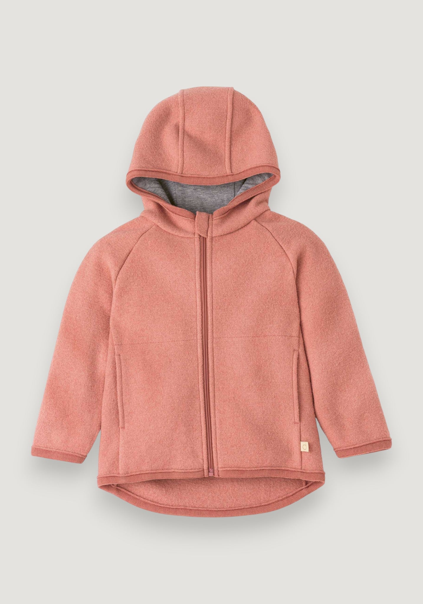 Jachetă din lână merinos fiartă - Soft Pink