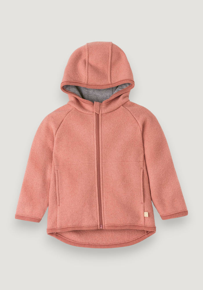 Jachetă din lână merinos fiartă - Soft Pink