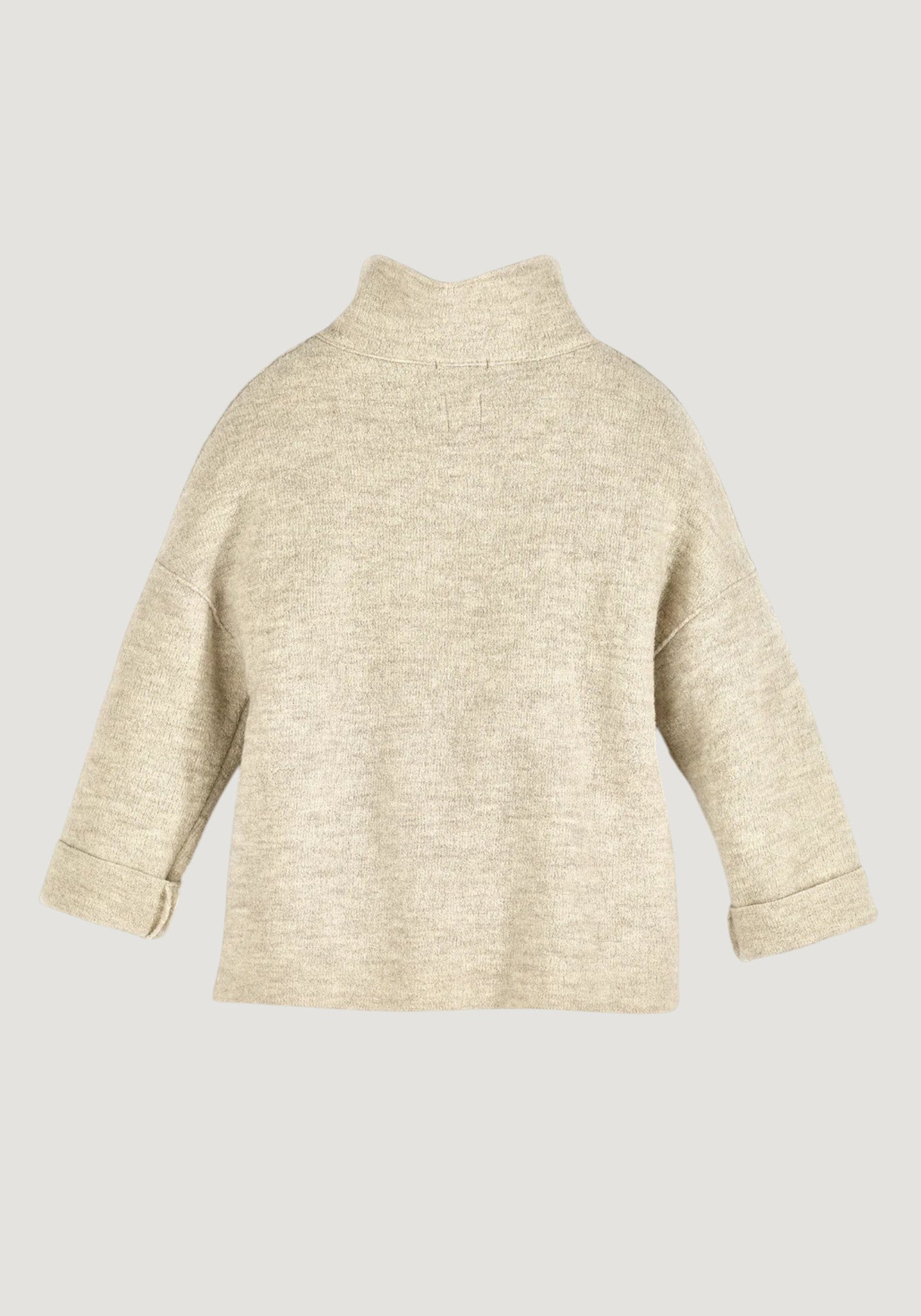 Jachetă femei din lână fiartă - Natur