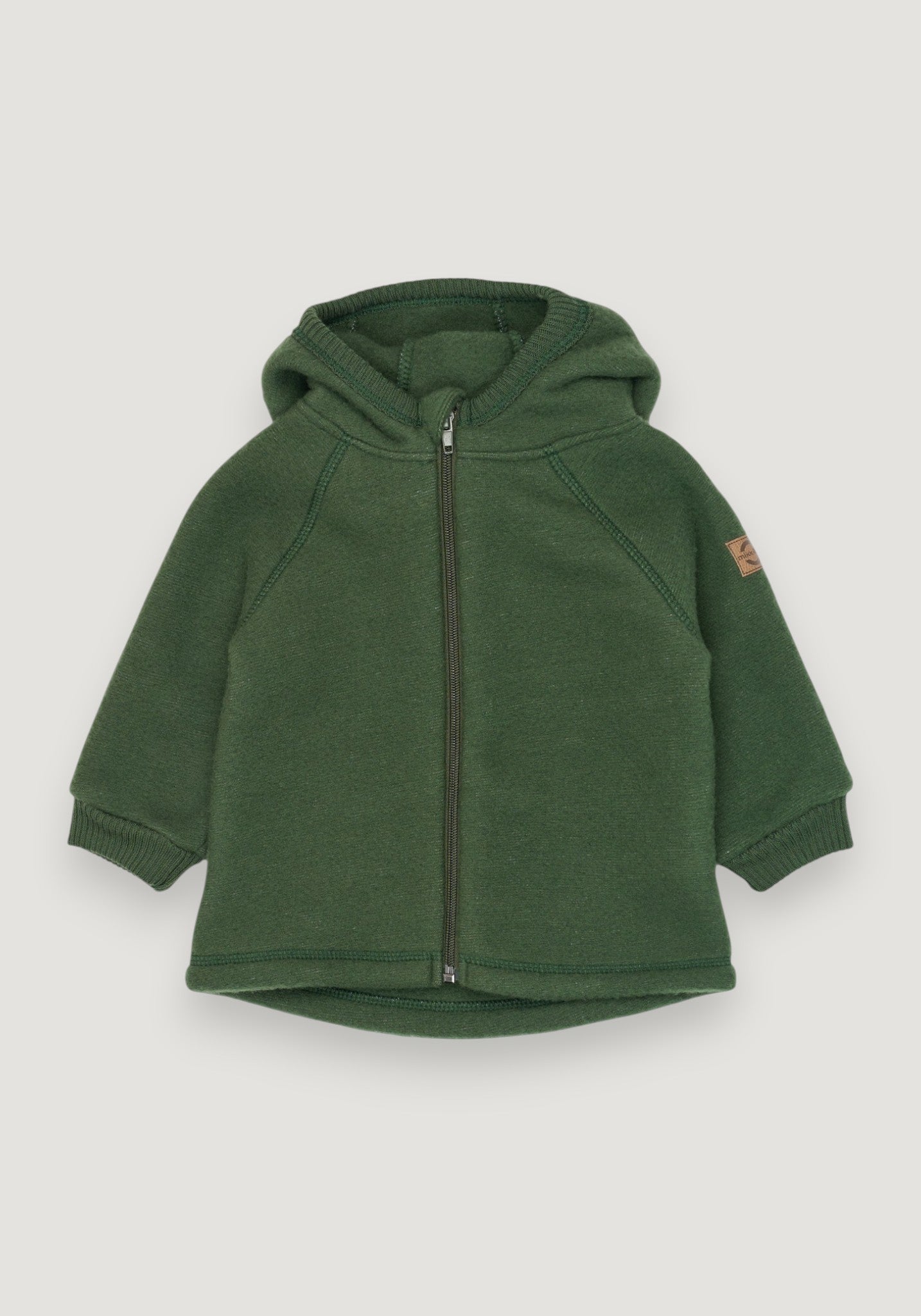 Jachetă fleece din lână merinos - Kombu Green