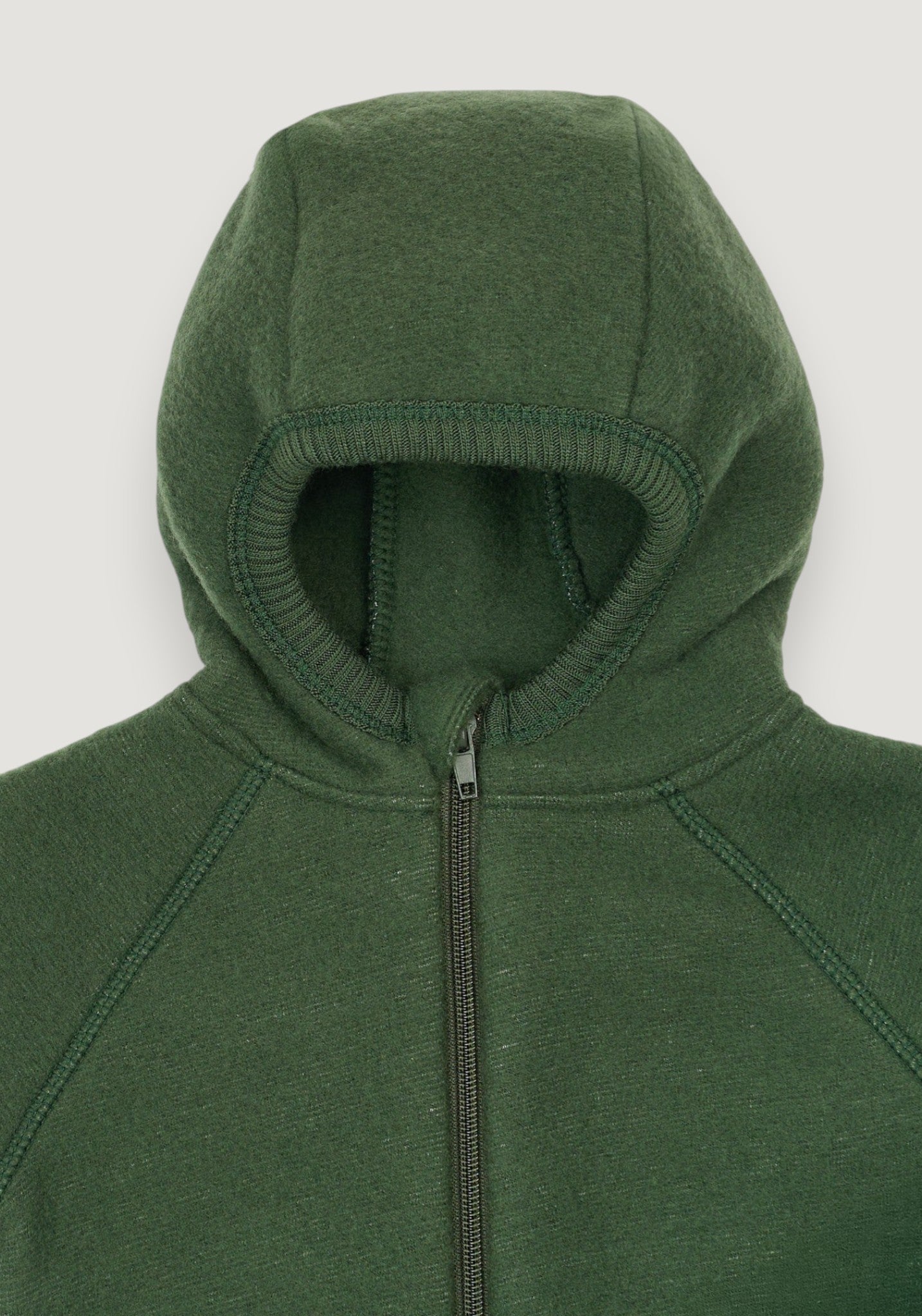 Jachetă fleece din lână merinos - Kombu Green
