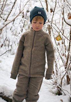 Jachetă fleece din lână merinos - Melange Denver