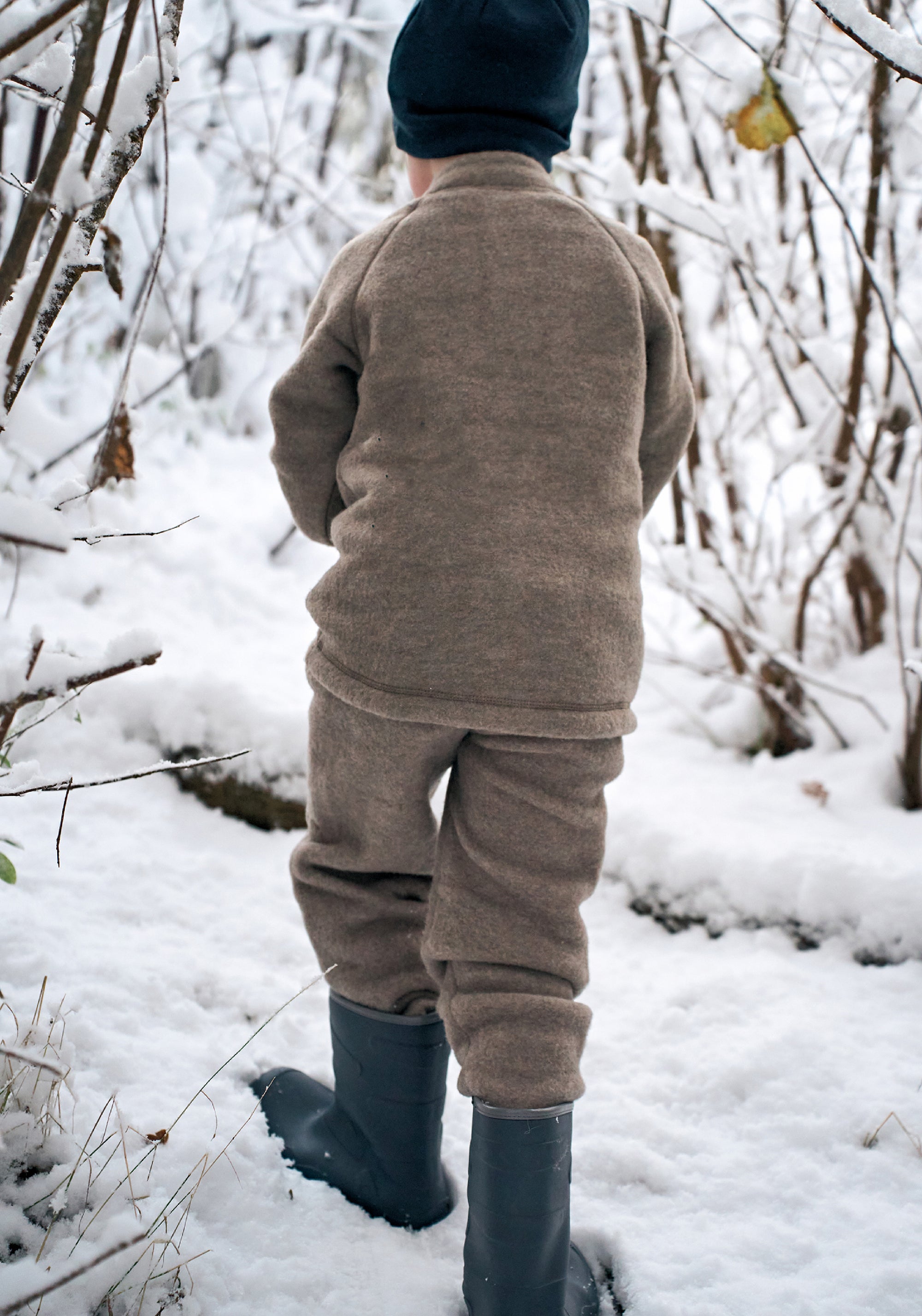 Jachetă fleece din lână merinos - Melange Denver