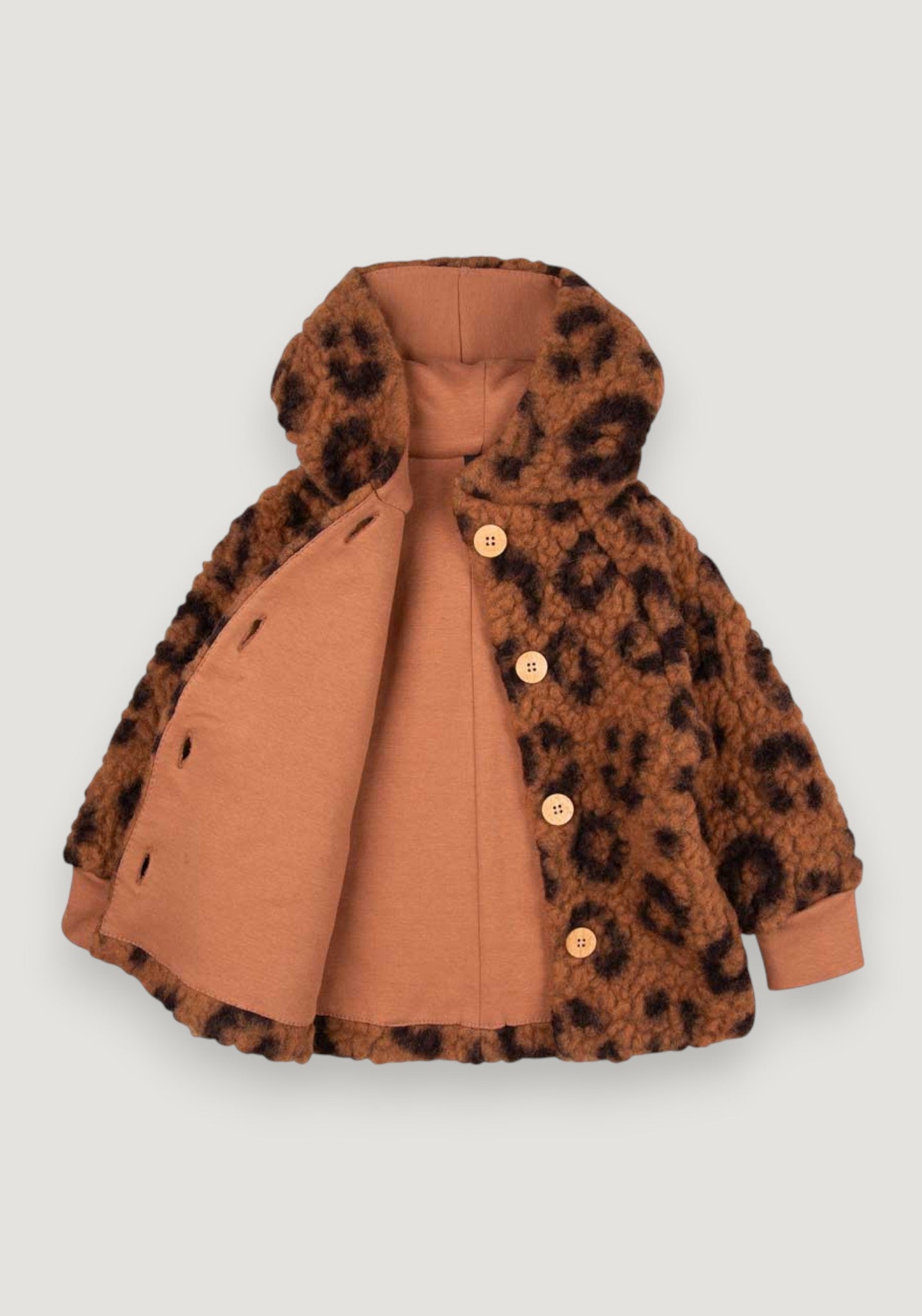 Jachetă fleece din lână - Mocca Brown 74/80