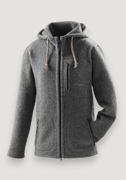 Jachetă W100 din lână merinos fiartă - Bob Rock Grey