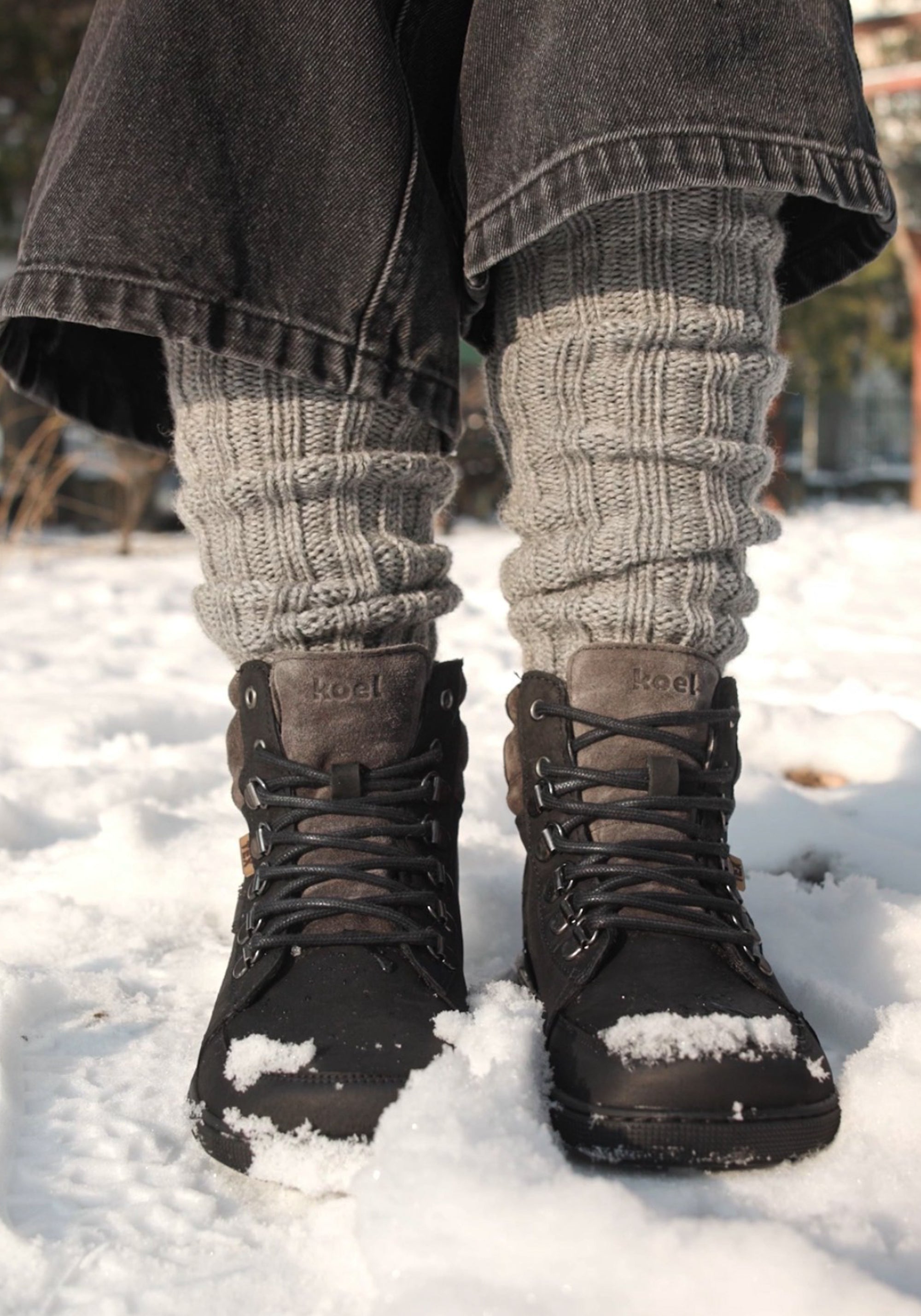 Ghete Barefoot impermeabile îmblănite - Fox Black