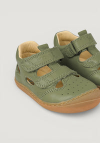 Sandale Barefoot din piele - Bep Olive 20