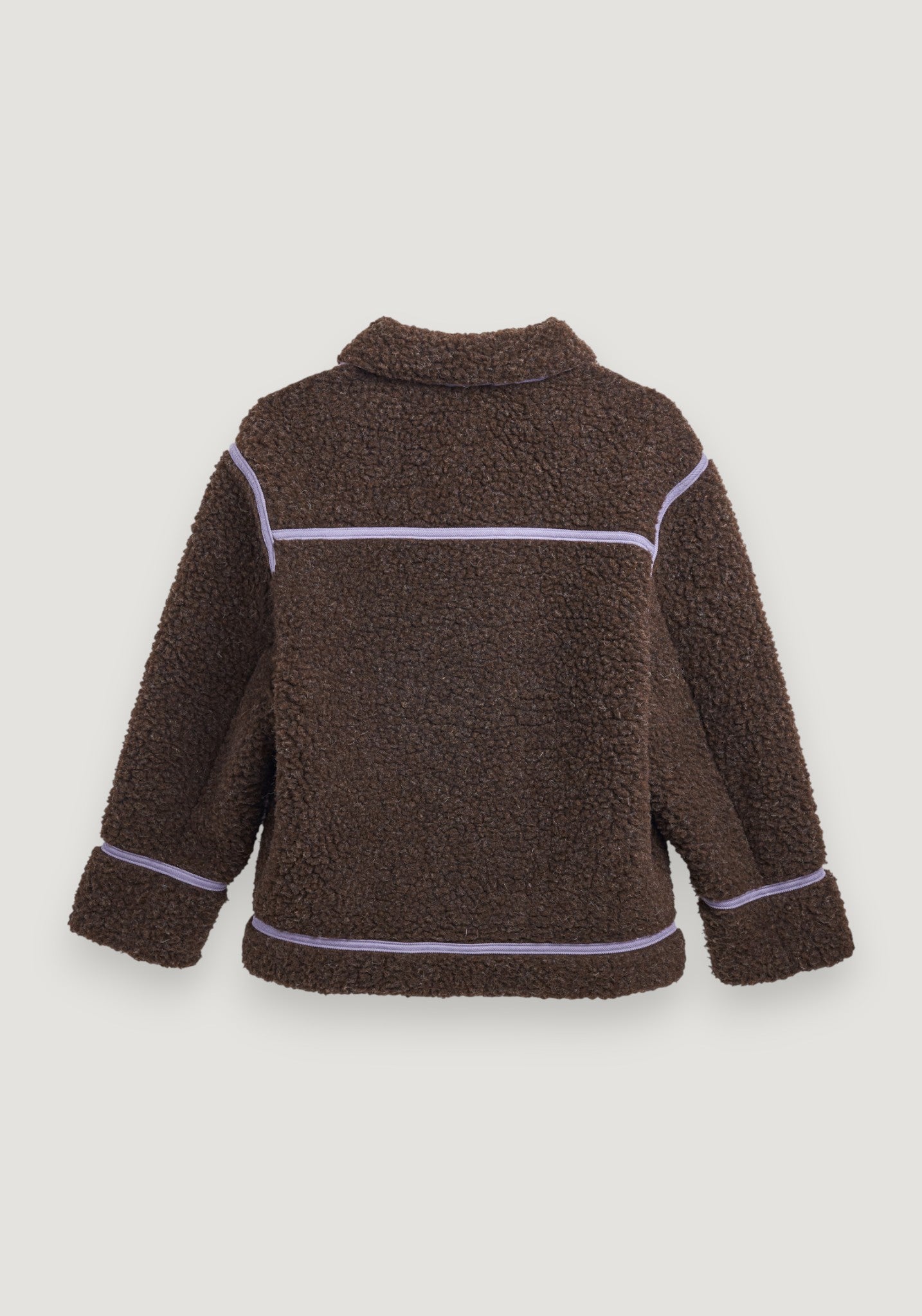Jachetă fleece din lână merinos - Teddy Chocolate Brown