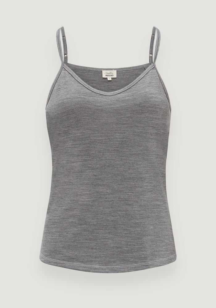 Maiou femei Chemise din lână merinos super fină - Ever Cami Grey Default Title