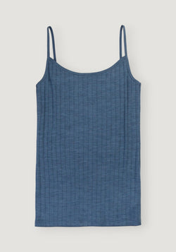 Maiou Chemise din lână merinos și mătase - Emily Blue Melange