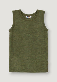 Maiou lână merinos - Basic Dark Olive 100