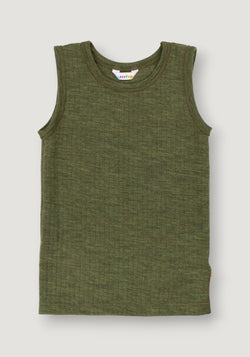 Maiou lână merinos - Basic Dark Olive 100