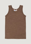 Maiou lână merinos - Single Wool Melange Warm Brown
