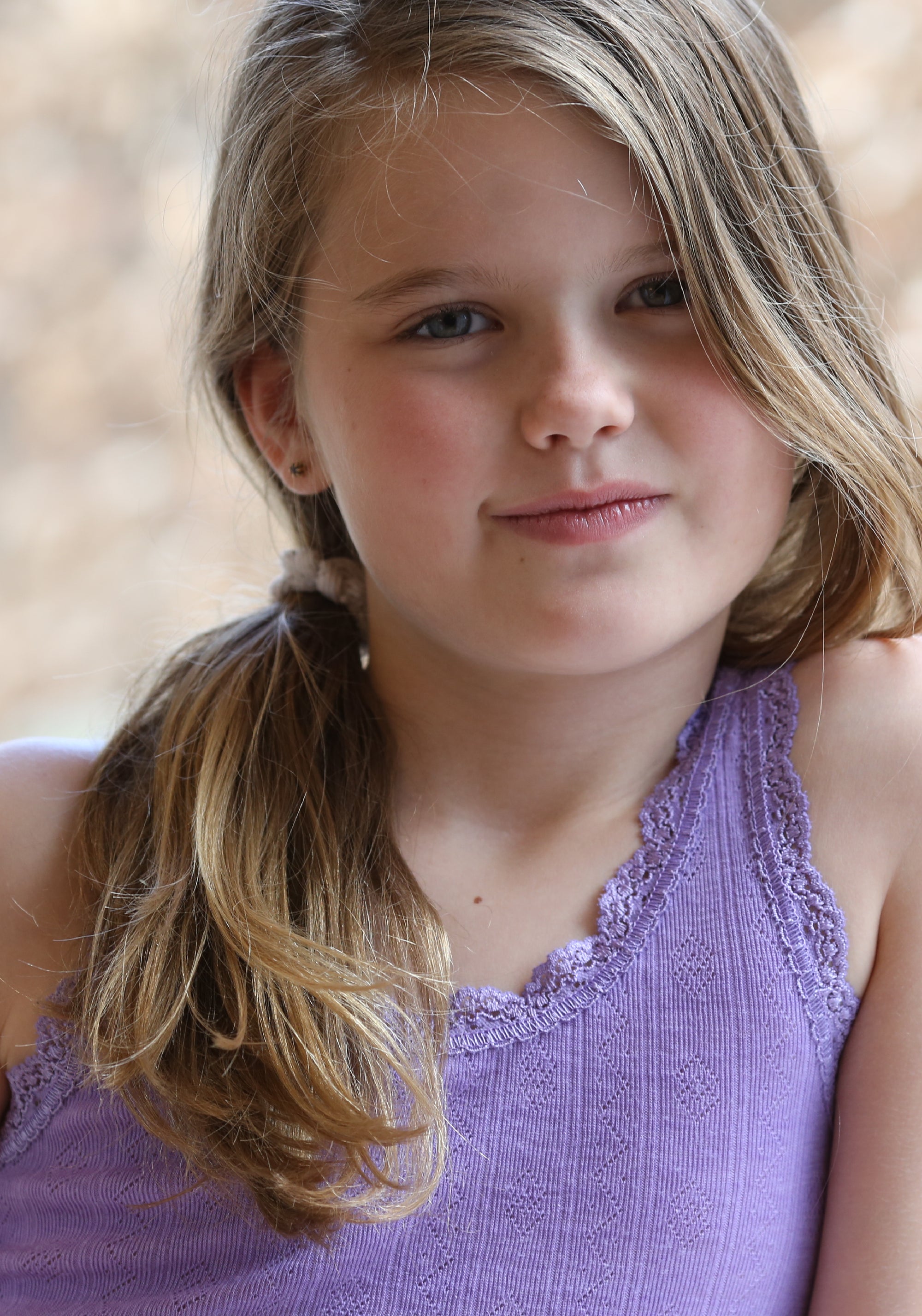 Maiou Eyelet din lână merinos și mătase - Basic Purple