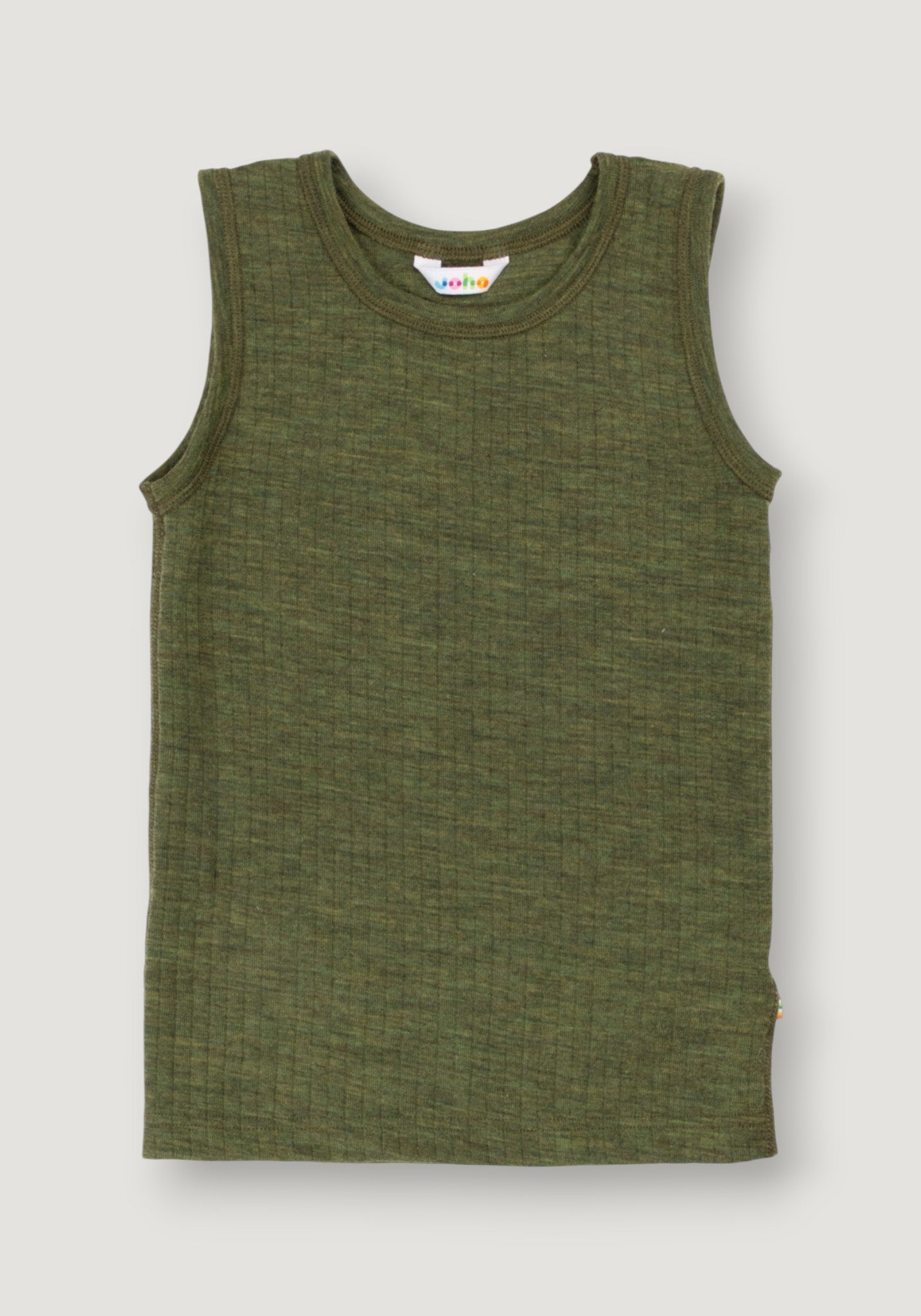 Maiou lână merinos - Basic Dark Olive 100