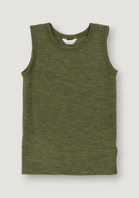 Maiou lână merinos - Basic Dark Olive 100