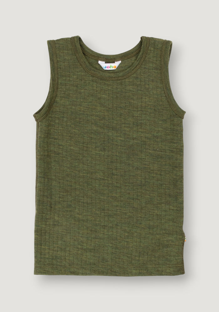 Maiou lână merinos - Basic Dark Olive 100