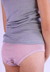 Chilot Briefs seamless din lână merinos, mătase și bumbac - Dusty Rose