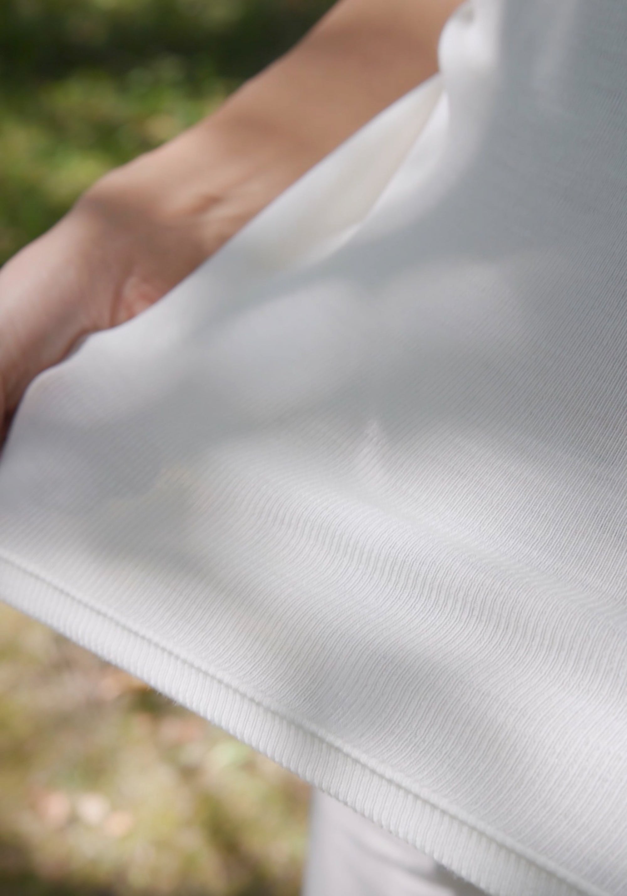 Maiou Chemise seamless din lână merinos și mătase - Natur