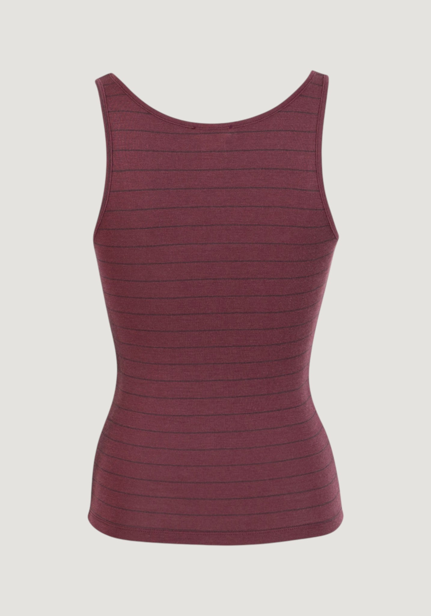 Maiou seamless din lână merinos - Vonic Bordeaux Stripes