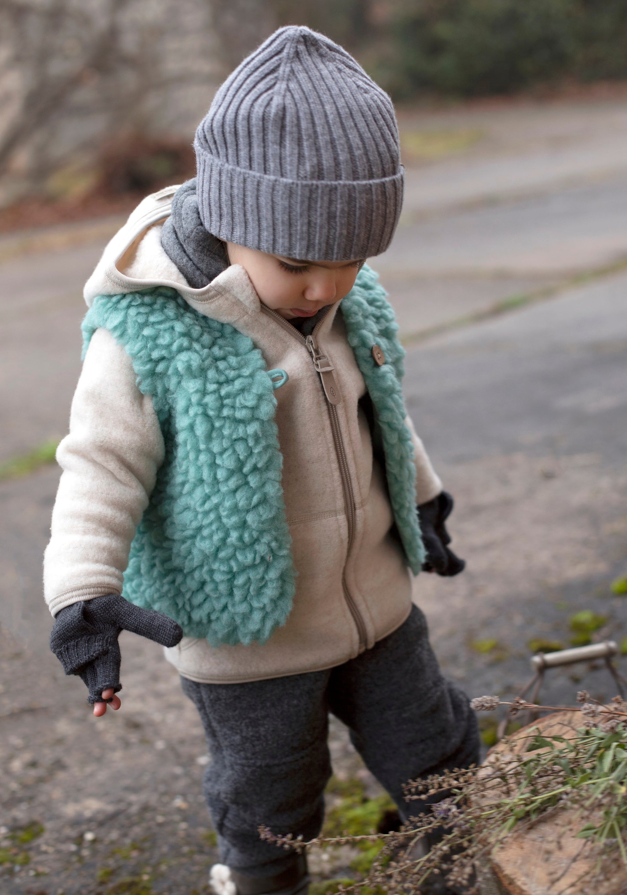 Vestă fleece din lână - Jade